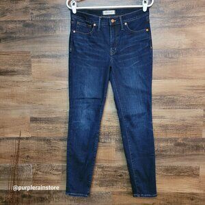 Madewell Jeans 28 Skinny 9" High Rise Larkspur Wash F8990 Tummy Control Stretch